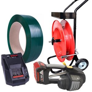 Akutoitega pakkelintimisseadme MB620 komplekt PET-pakkelint, lintide hoidik, aku, laadija