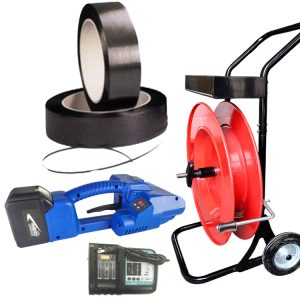 Polüester-pakkelindi komplekt NEO2 9–16 mm PET PP akuga, laadijaga ja PP-lindiga, komplekti vaade